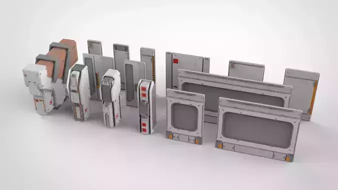 sci-fi Architecture kitbash 23 3D model