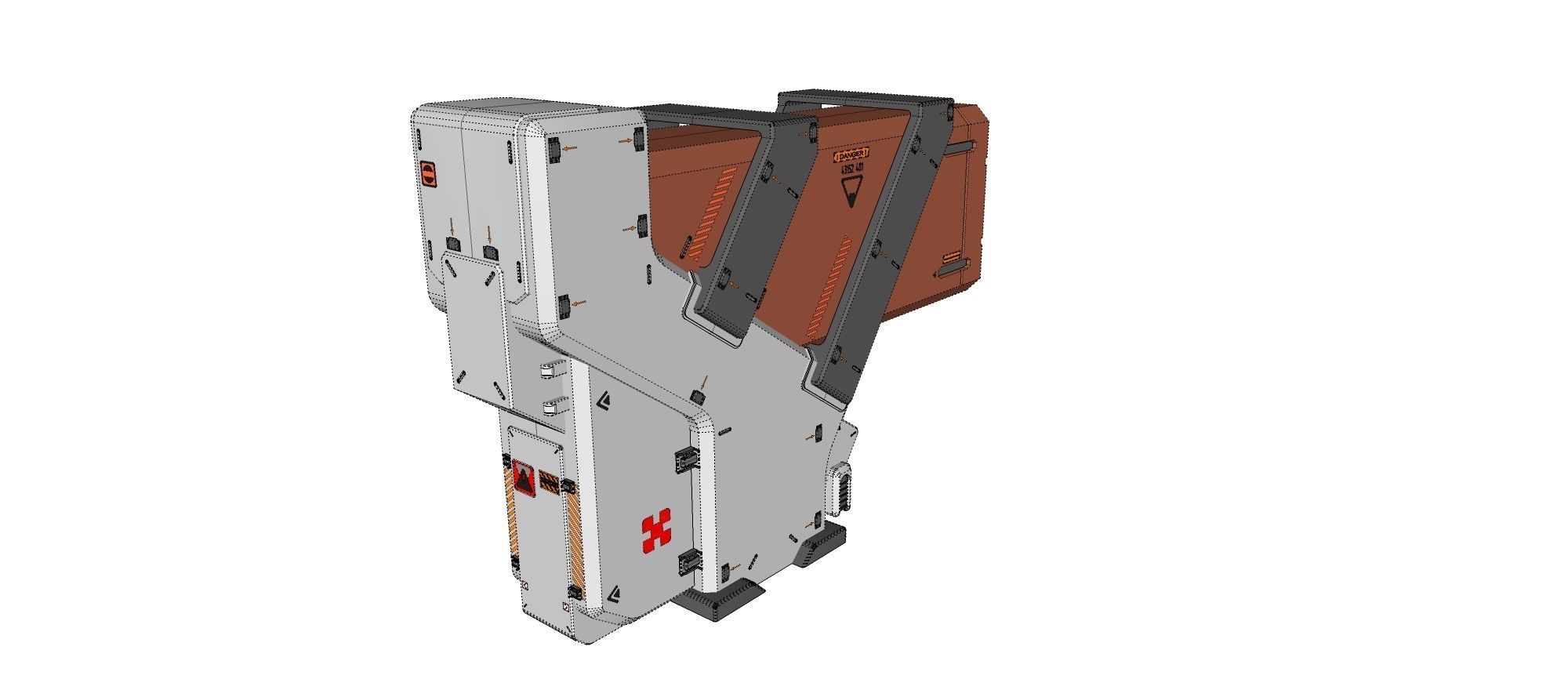 sci-fi Architecture kitbash 23 3D model_12