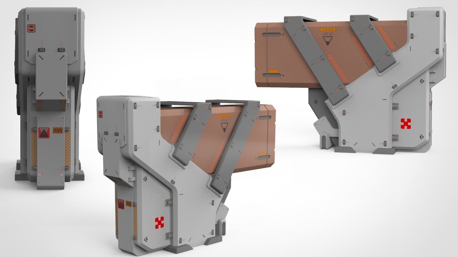 sci-fi Architecture kitbash 23 3D model_6