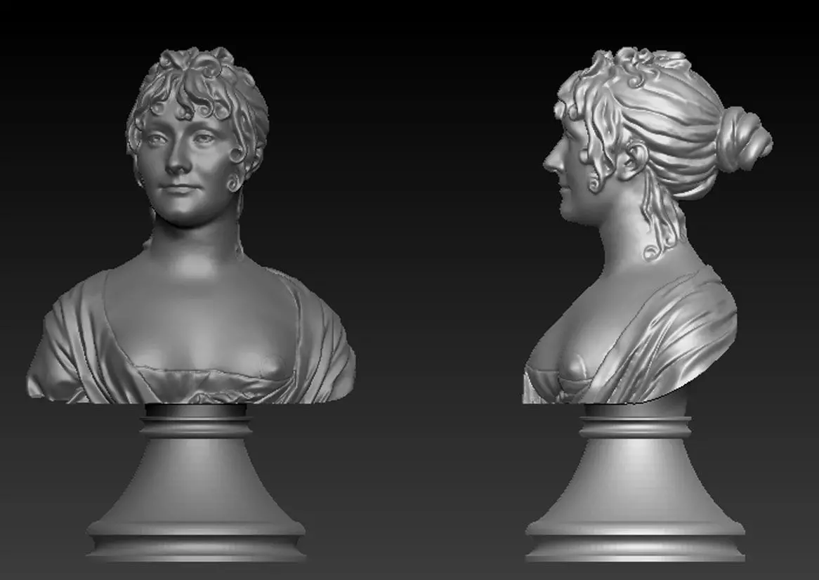 Bust of Woman 3d model 3D print model_0