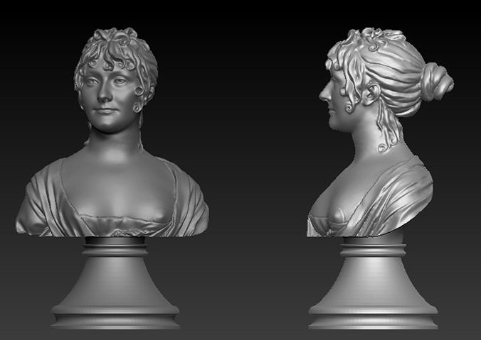 Bust of Woman 3d model 3D print model