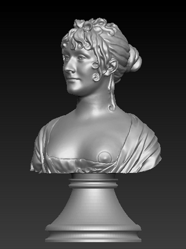 Bust of Woman 3d model 3D print model_1
