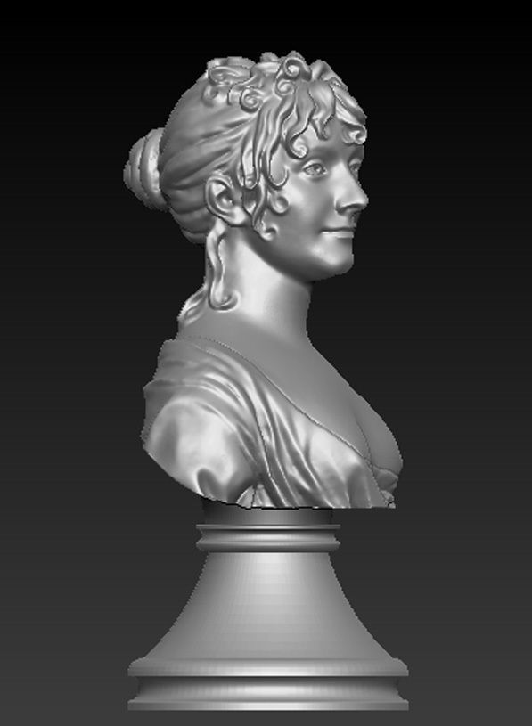 Bust of Woman 3d model 3D print model_2