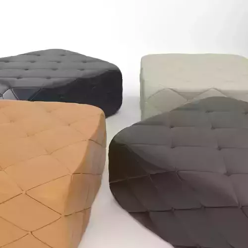 Tufted cocktail ottoman