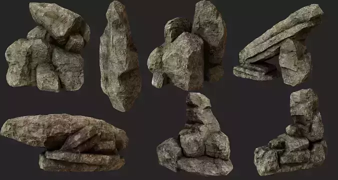 Rock Pack vol 3 Low-poly 3D model