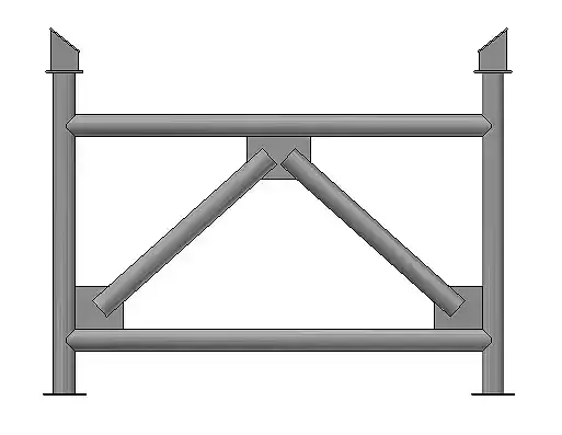 estructura steel scaffolding frame 3D model