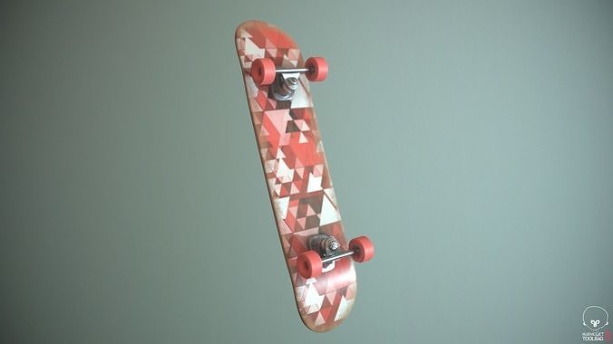 Skateboard hanging in air 3D model