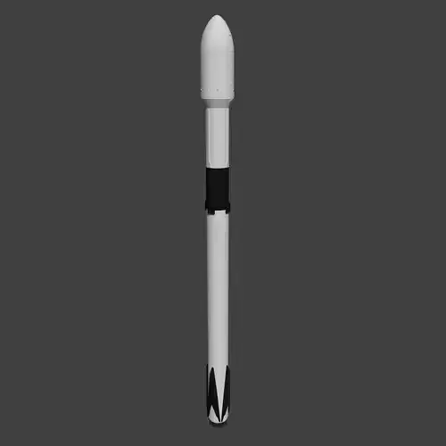 Falcon 9 rocket launcher 3D print model