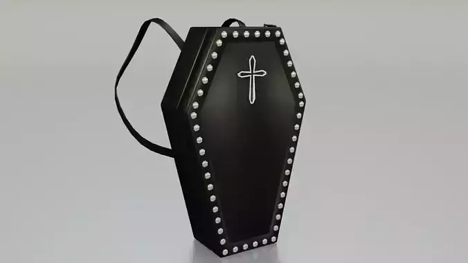 Coffin bag backpack - Low poly model