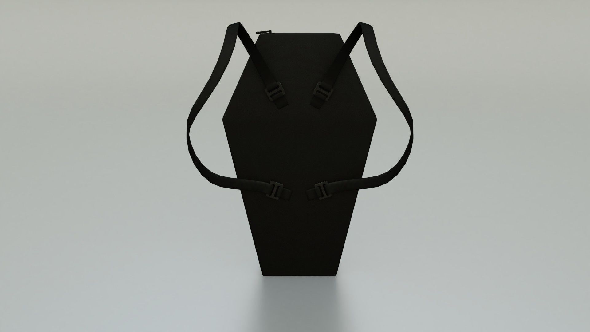 Coffin bag backpack - Low poly model Low-poly 3D model_2