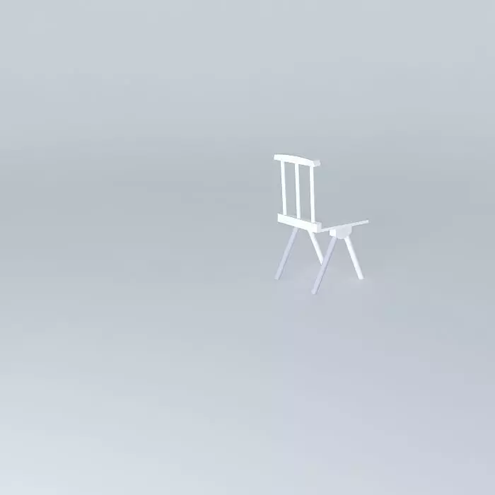 Chair in bamboo and wood 3D model_0
