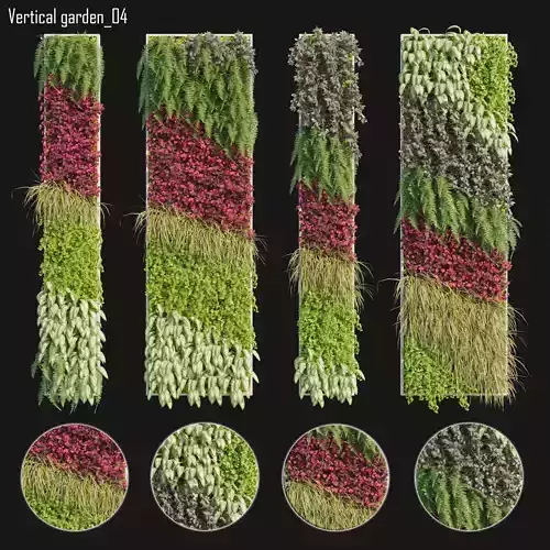 Vertical garden 04 3D model