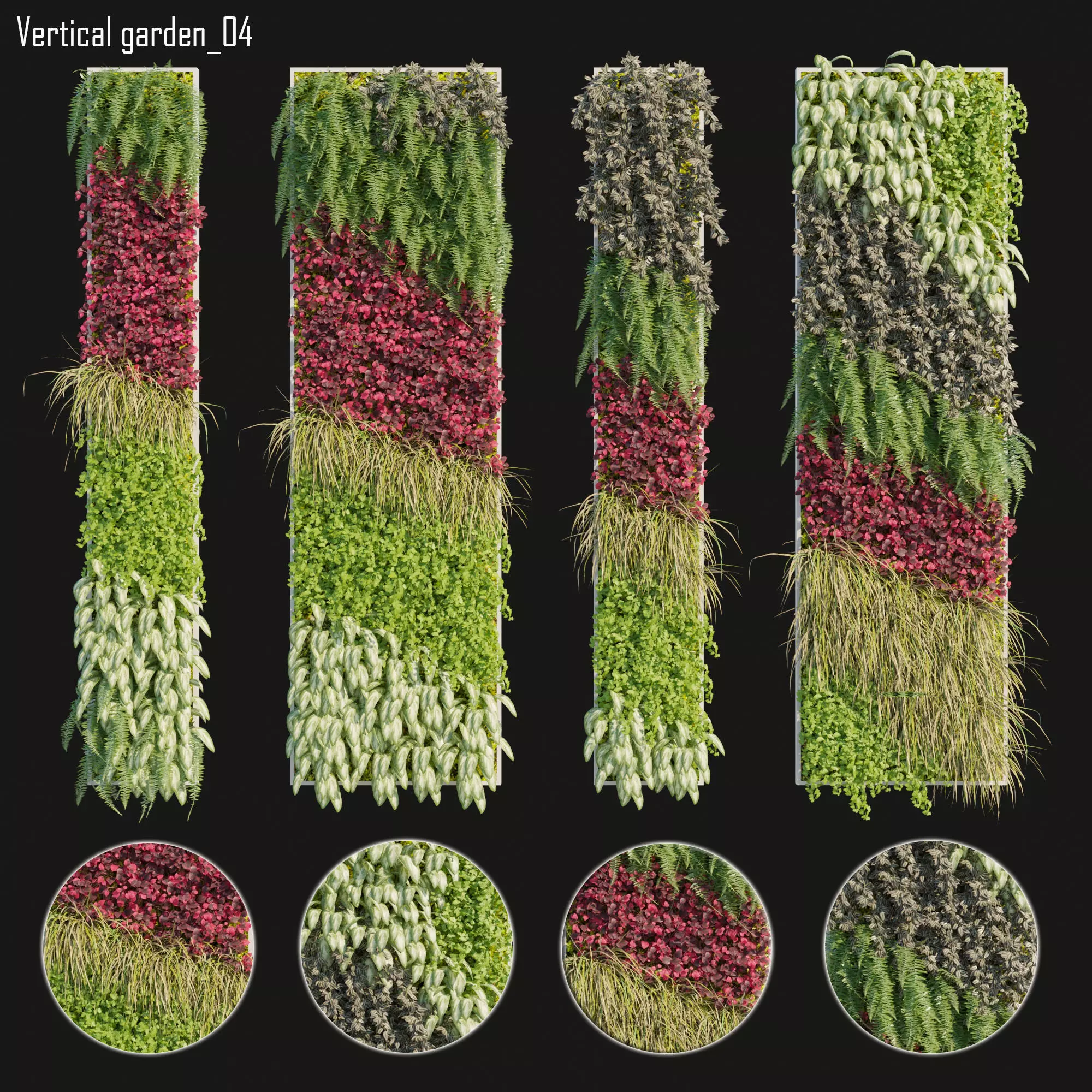 Vertical garden 04 3D model_0