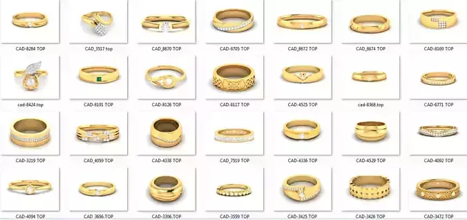 390 wedding engagement band 3dm render details 3D print model