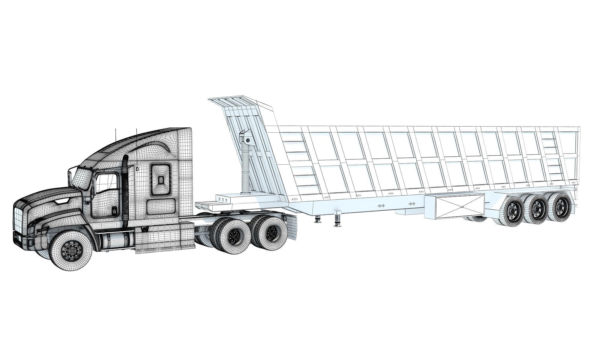 Dump Truck 3D model_13