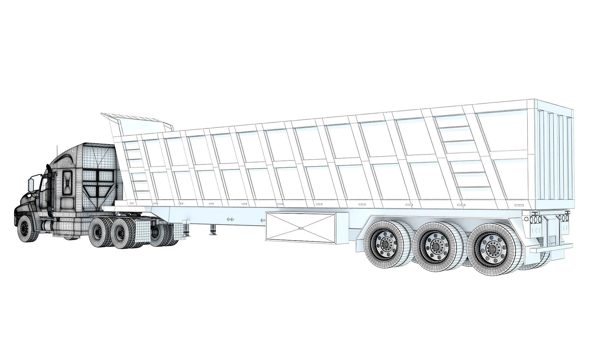 Dump Truck 3D model_14