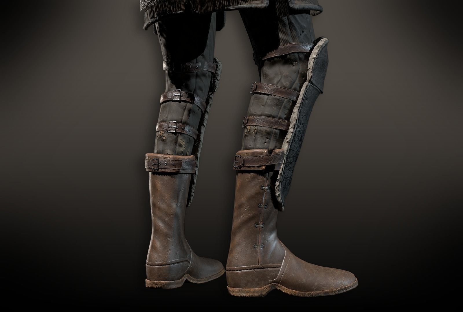 Lowpoly PBR Knight Armour Free low-poly 3D model_3