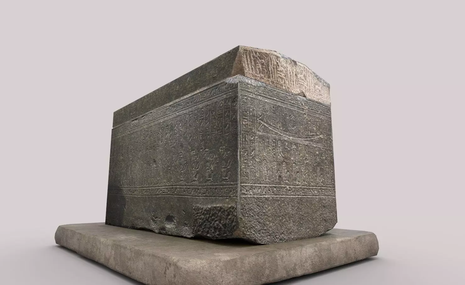 Egyptic Sarcophagus Low-poly 3D model_1