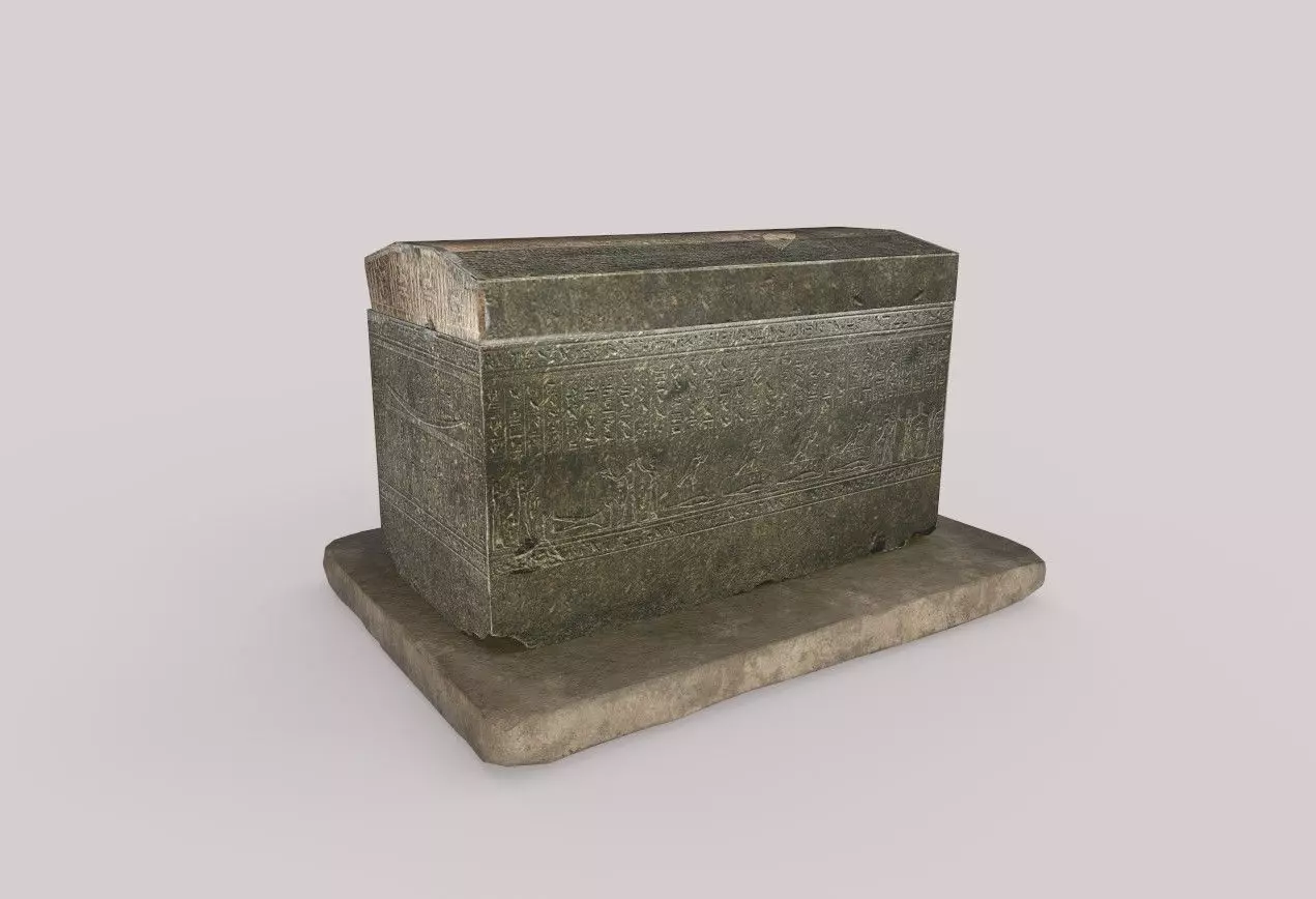 Egyptic Sarcophagus Low-poly 3D model_5