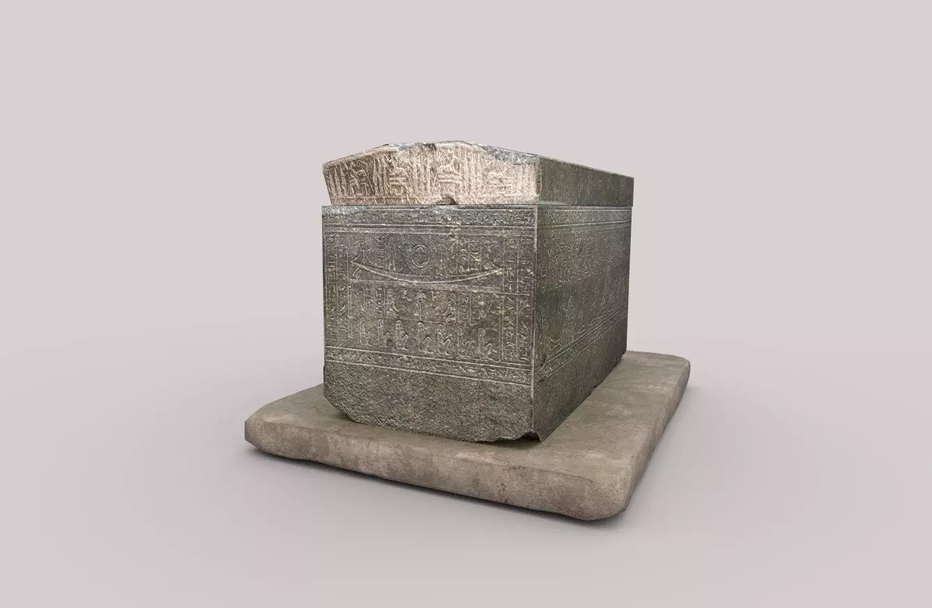 Egyptic Sarcophagus Low-poly 3D model_6