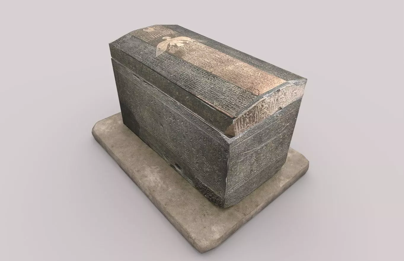 Egyptic Sarcophagus Low-poly 3D model_8
