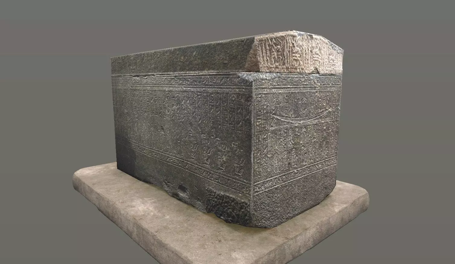 Egyptic Sarcophagus Low-poly 3D model_9