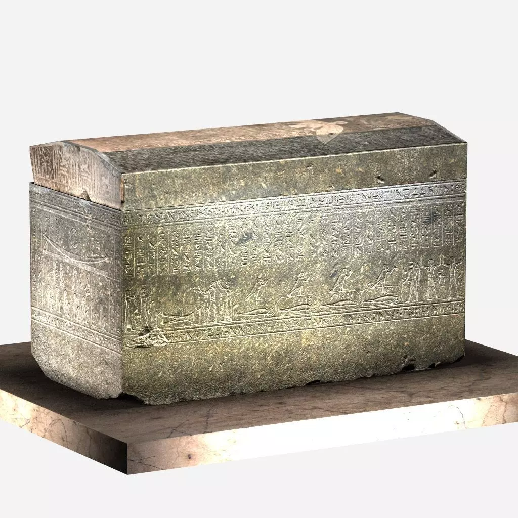 Egyptic Sarcophagus Low-poly 3D model_7