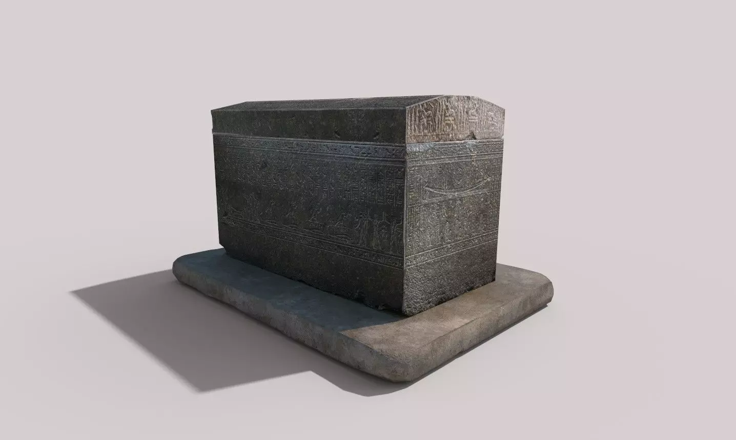 Egyptic Sarcophagus Low-poly 3D model_4