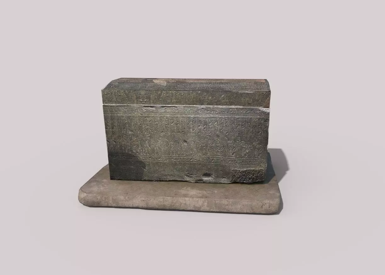 Egyptic Sarcophagus Low-poly 3D model_2
