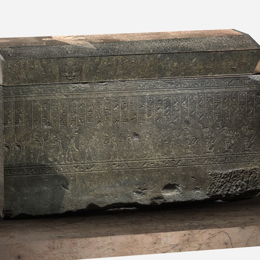Egyptic Sarcophagus Low-poly 3D model_10