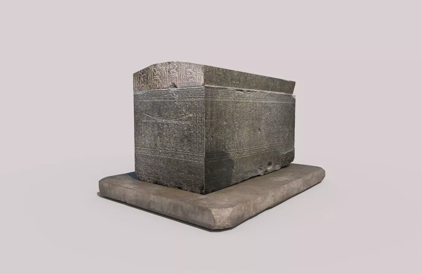 Egyptic Sarcophagus Low-poly 3D model_3