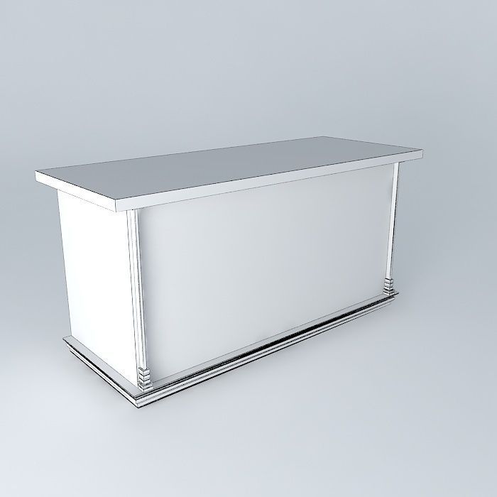 Reception table 3D model_3