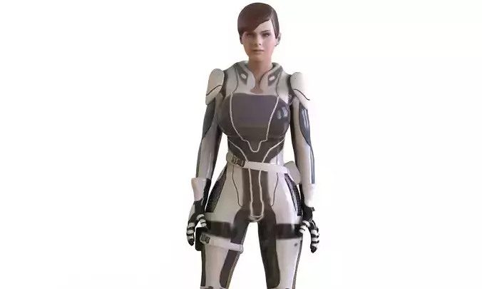 Sci Fi Girl 2 Low-poly 3D model