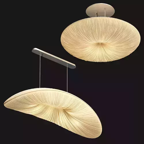 Lamps with folds Aqua light - 2 models 3D model