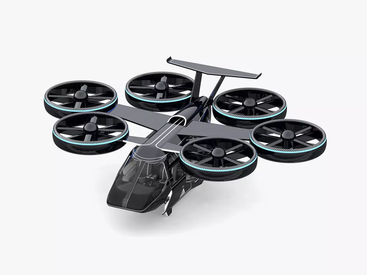Flying Taxi Bell Nexus 3D model_0