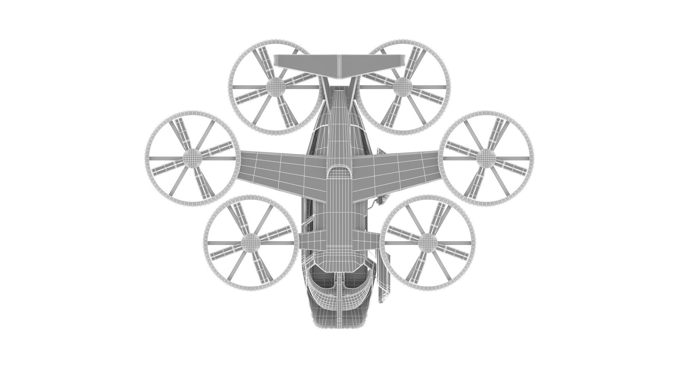 Flying Taxi Bell Nexus 3D model_7