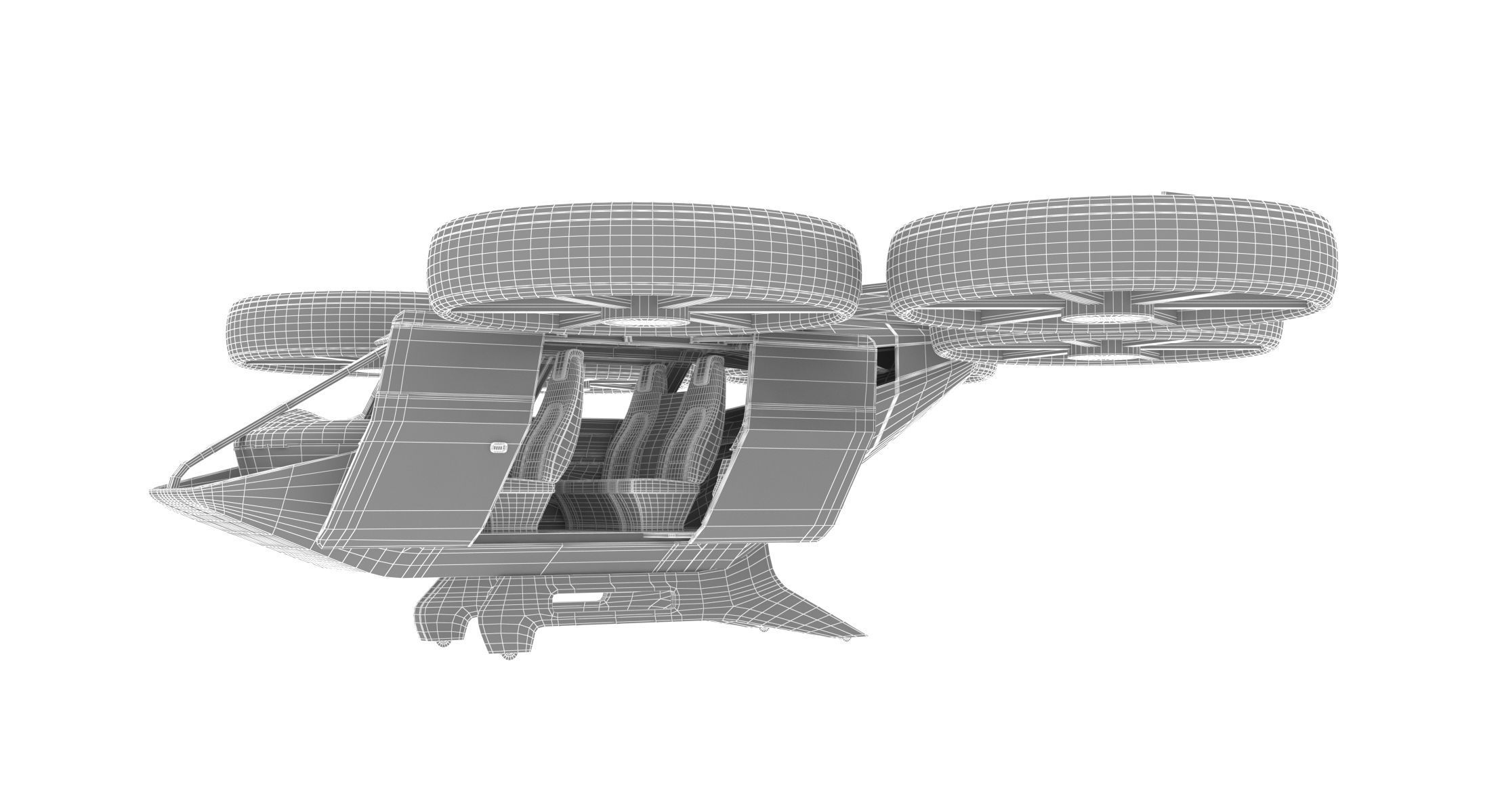 Flying Taxi Bell Nexus 3D model_6