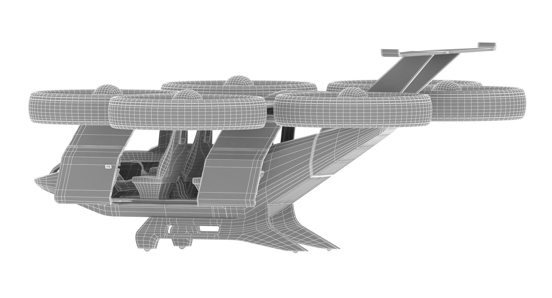 Flying Taxi Bell Nexus 3D model_8