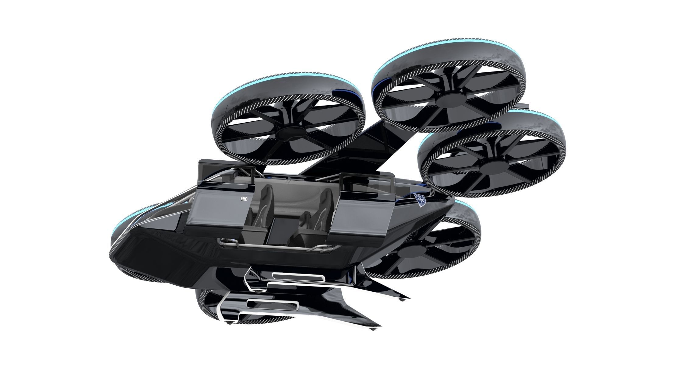 Flying Taxi Bell Nexus 3D model_14