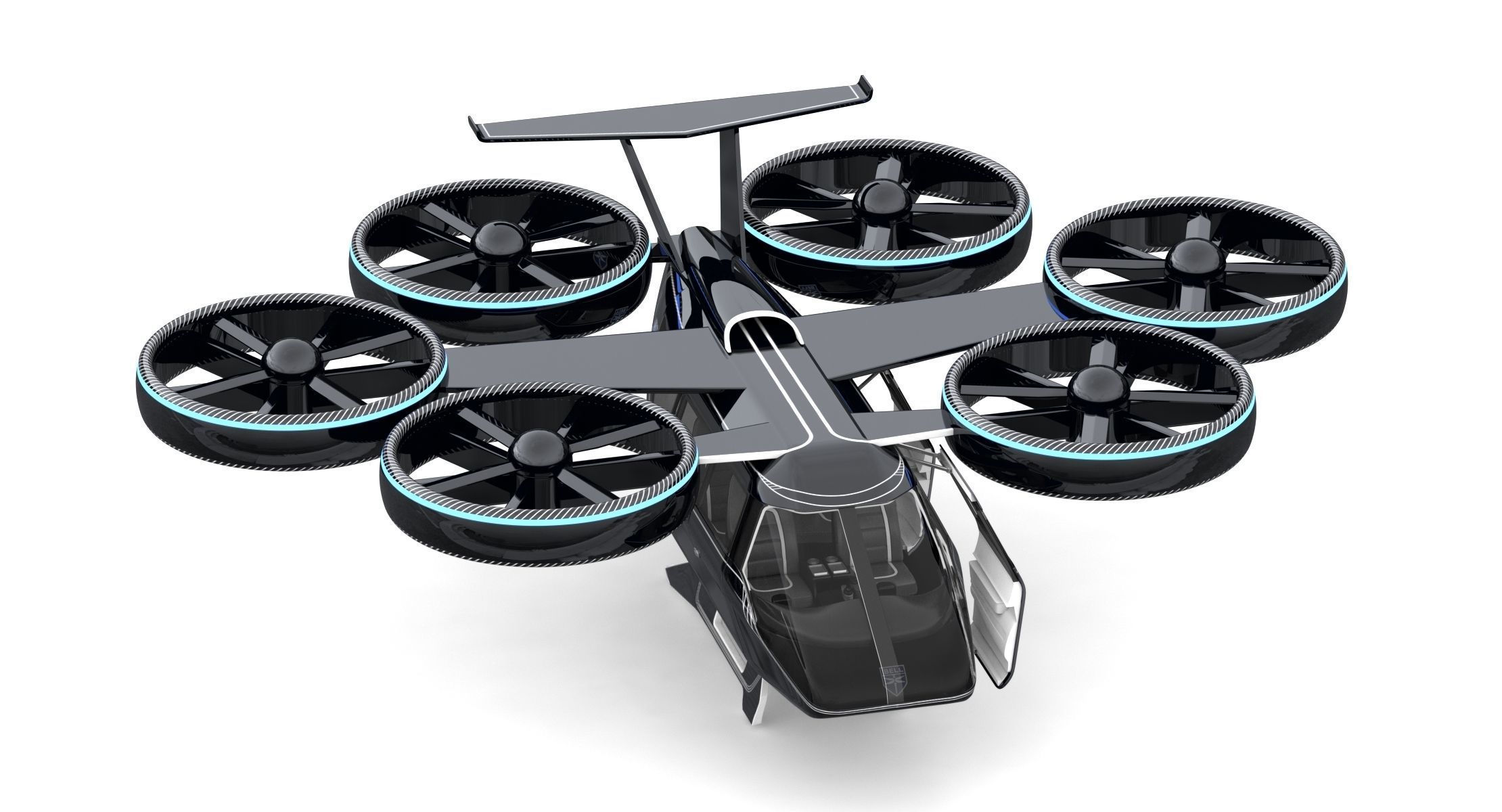 Flying Taxi Bell Nexus 3D model_1