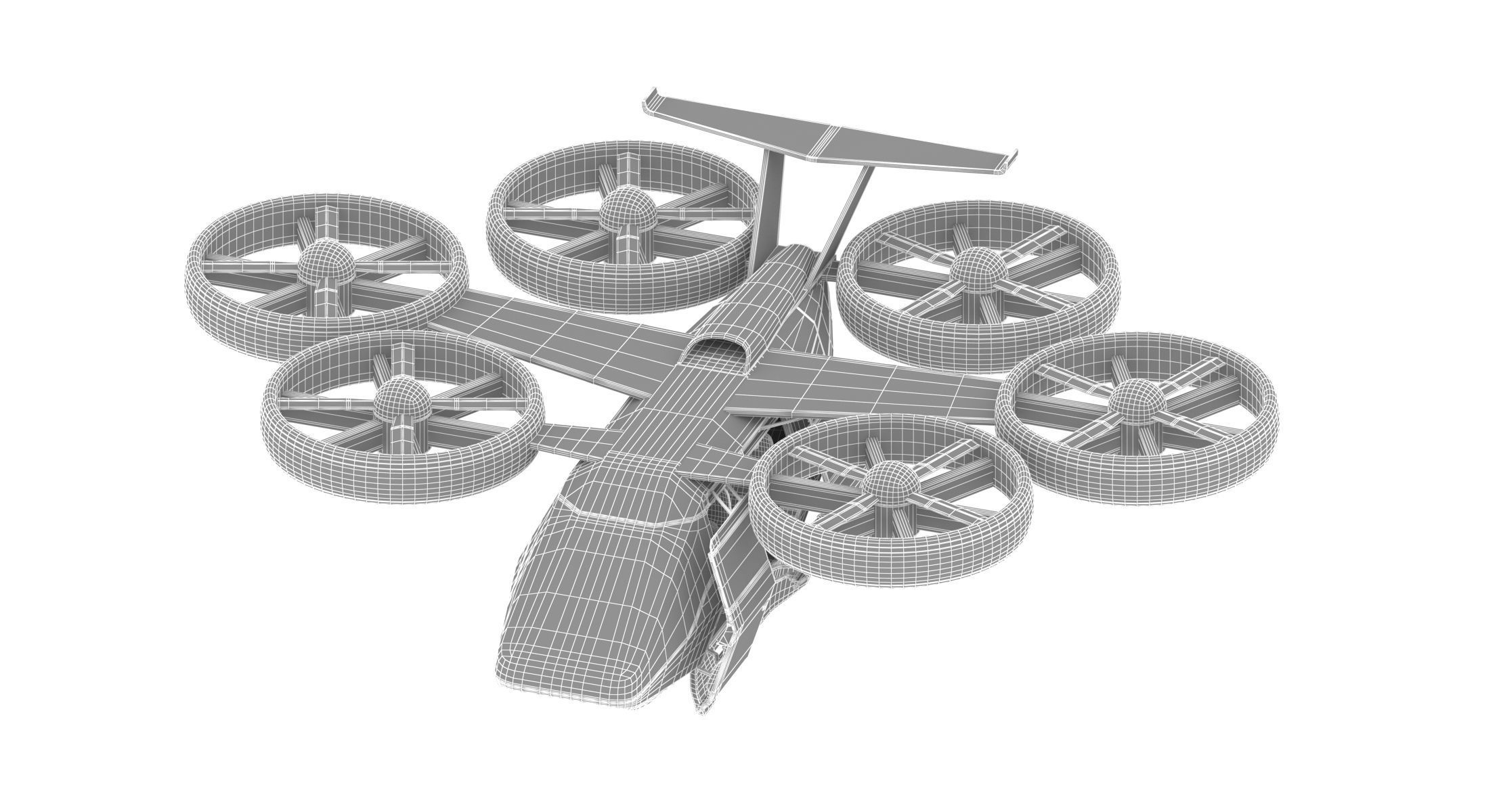 Flying Taxi Bell Nexus 3D model_2
