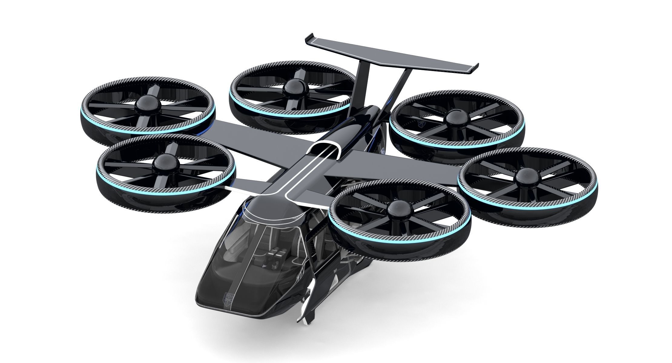 Flying Taxi Bell Nexus 3D model_10