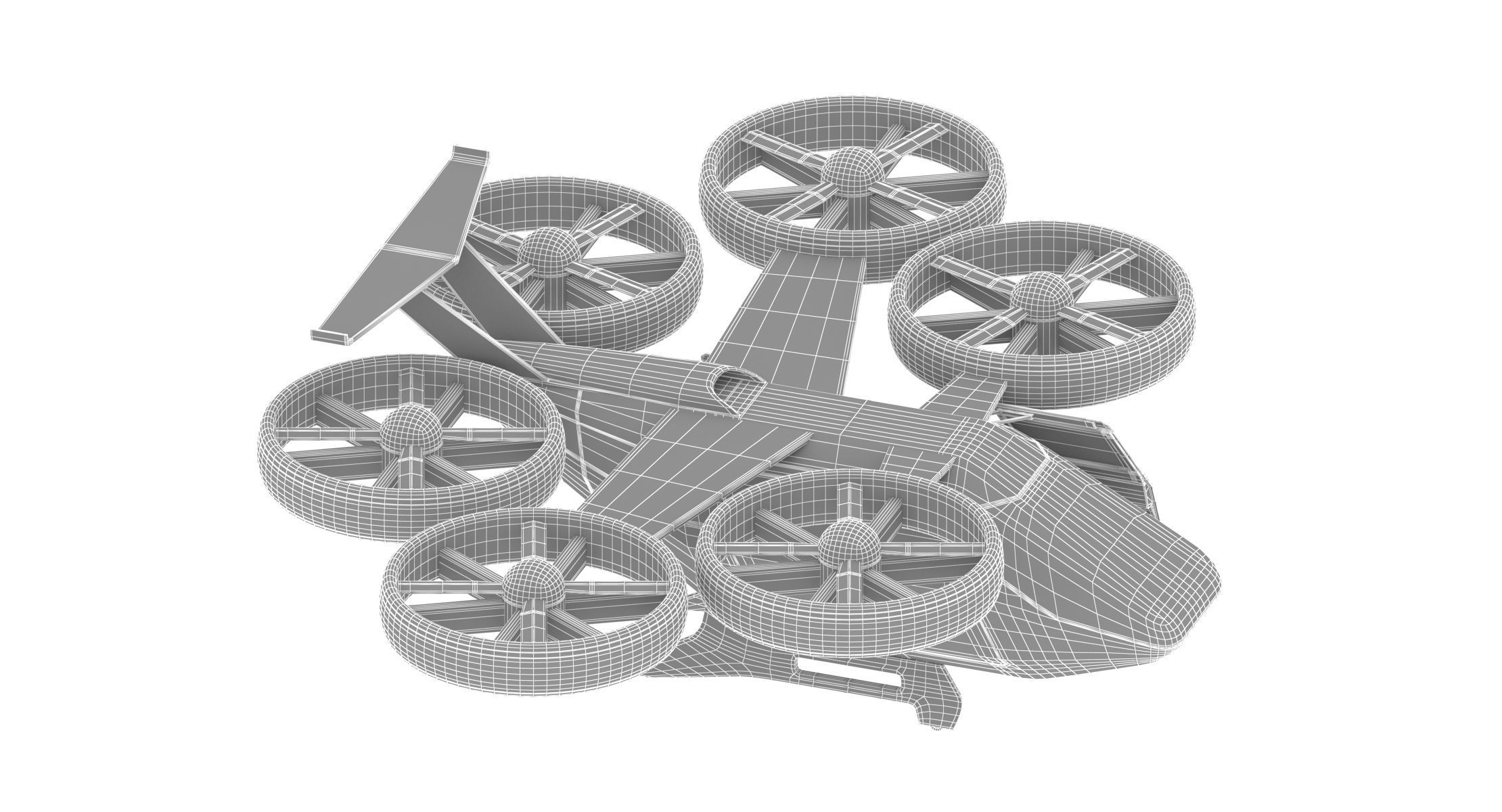 Flying Taxi Bell Nexus 3D model_3