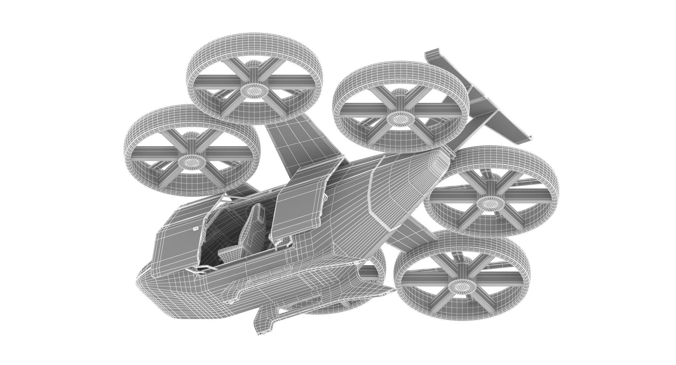 Flying Taxi Bell Nexus 3D model_5