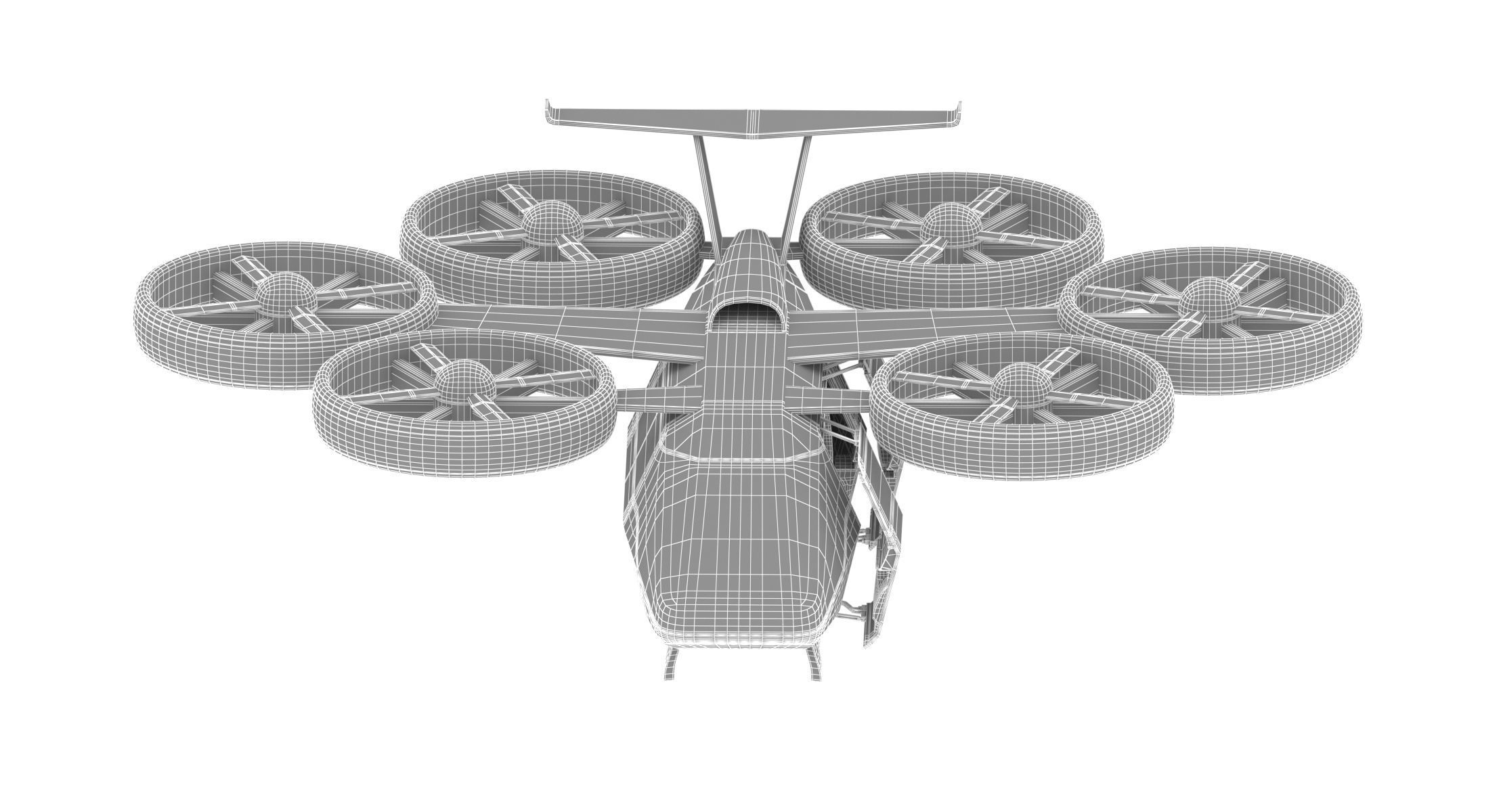 Flying Taxi Bell Nexus 3D model_4