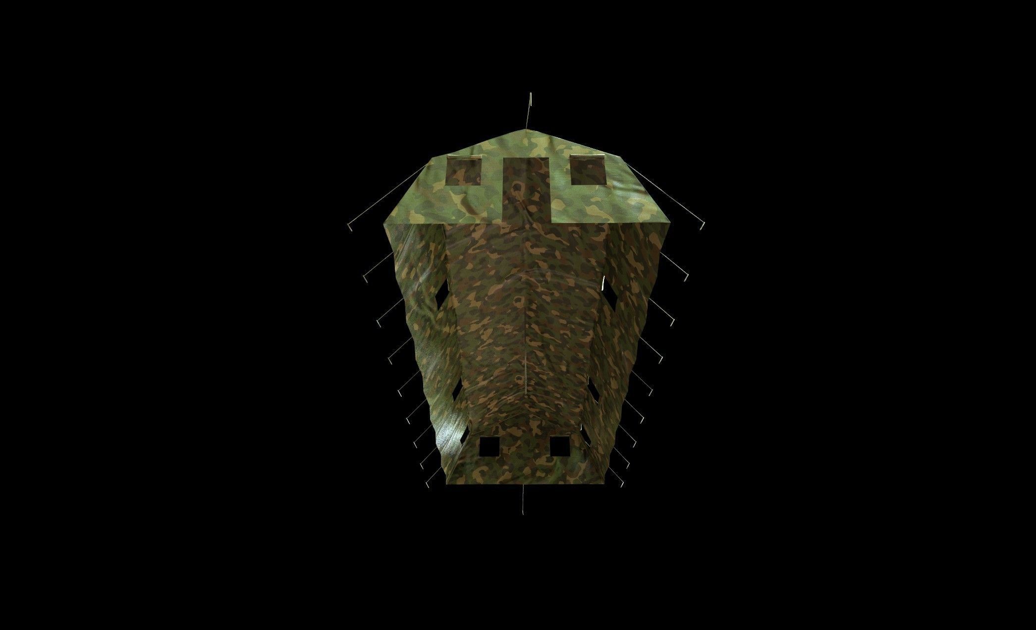 Military Tent - 5 - PBR - Textured Low-poly 3D model_5