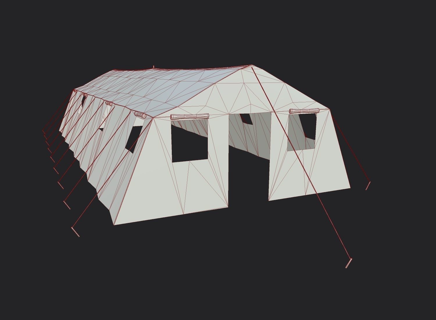 Military Tent - 5 - PBR - Textured Low-poly 3D model_7