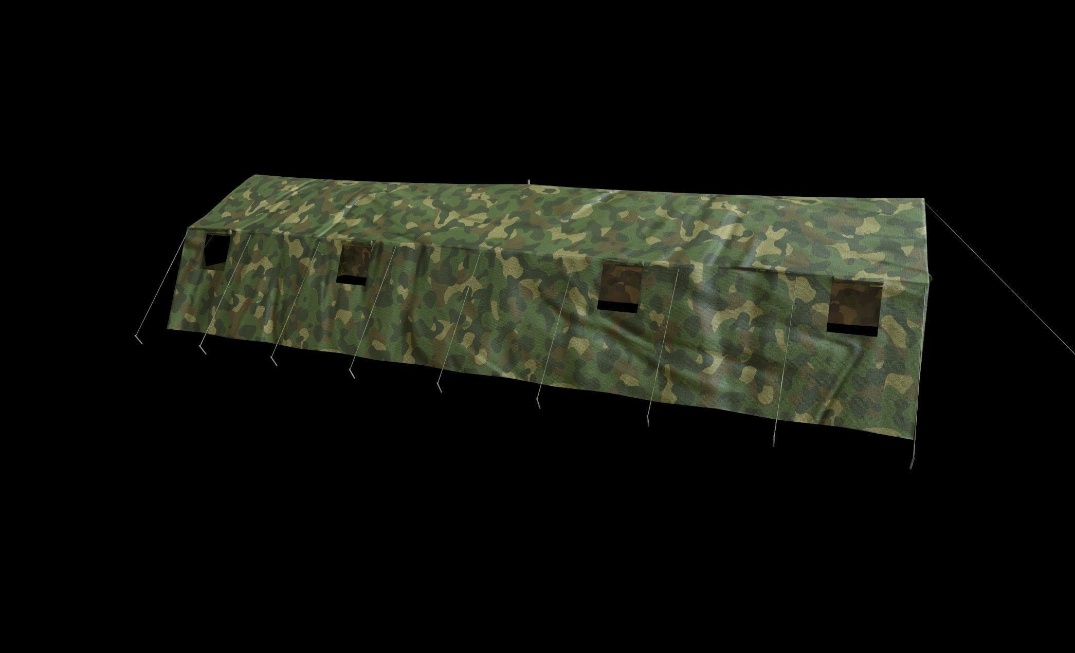 Military Tent - 5 - PBR - Textured Low-poly 3D model_2