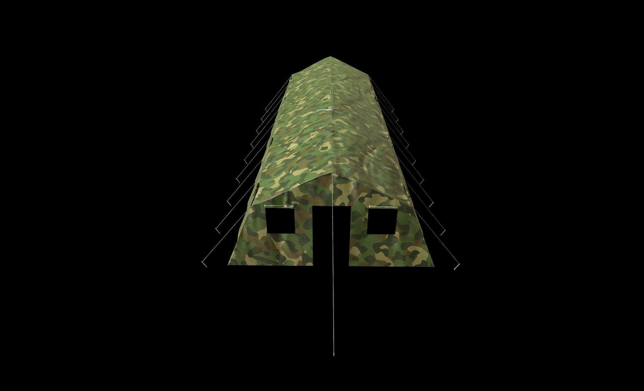 Military Tent - 5 - PBR - Textured Low-poly 3D model_6