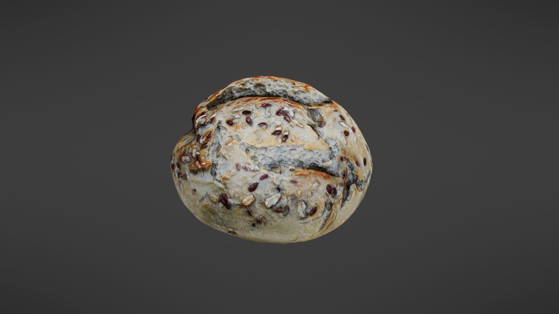 Bread roll Low-poly 3D model_9
